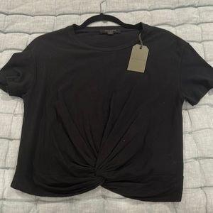 Black All Saints Knot front t-shirt
